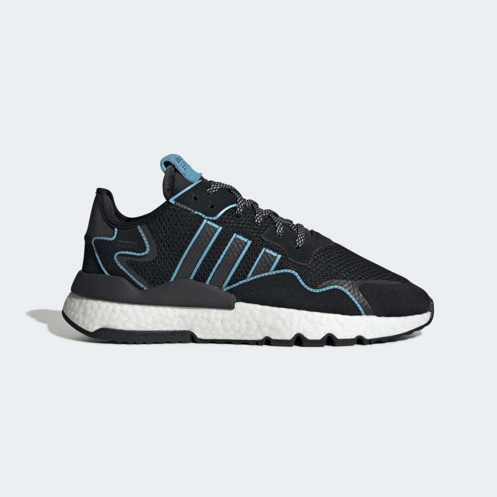 Originals Adidas Nite Jogger Barbati Romania - Negrii/Albastri Deschis/Albi FV3591